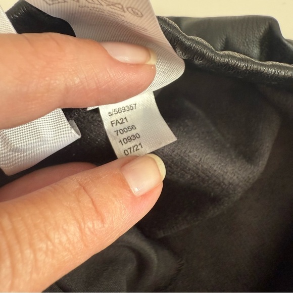 Loft Black Pull On Drawstring Elastic Waist Faux Leather Vegan Ankle Pants Sz SM - Picture 9 of 13